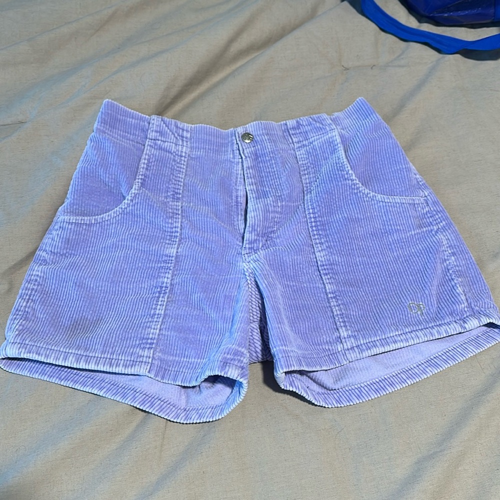 Women's Lavender Corduroy Shorts